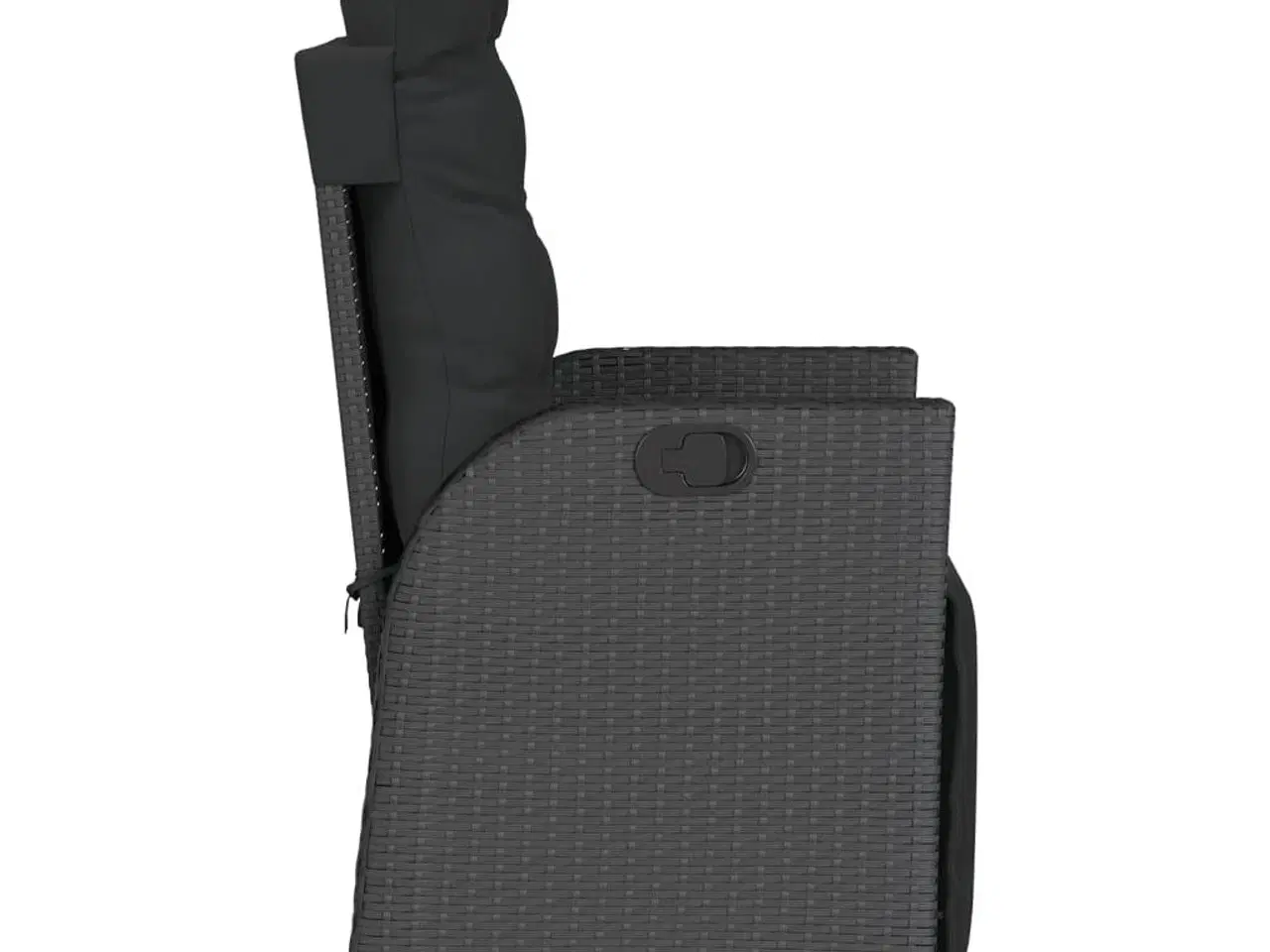 Billede 6 - Havestole 2 stk. med lænefunktion og fodstøtte polyrattan sort