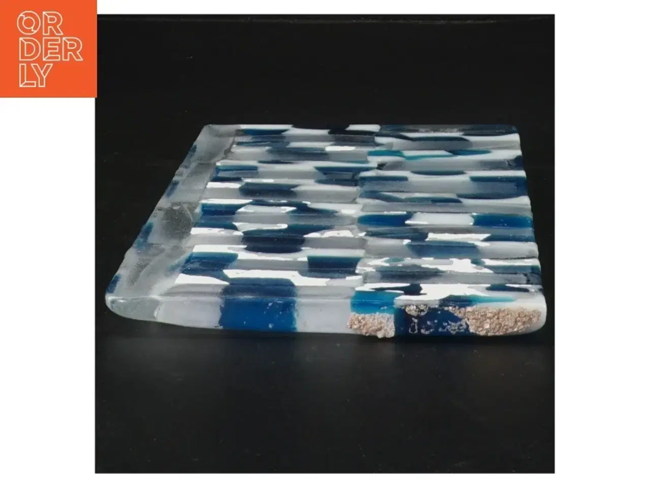 Billede 2 - Glasplade med mønster (str. 19x12 cm)