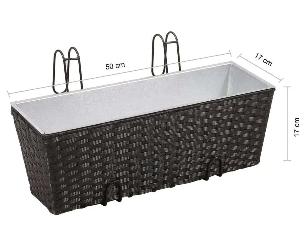 Billede 8 - Plantekasse til altan 2 stk. 50 cm sort