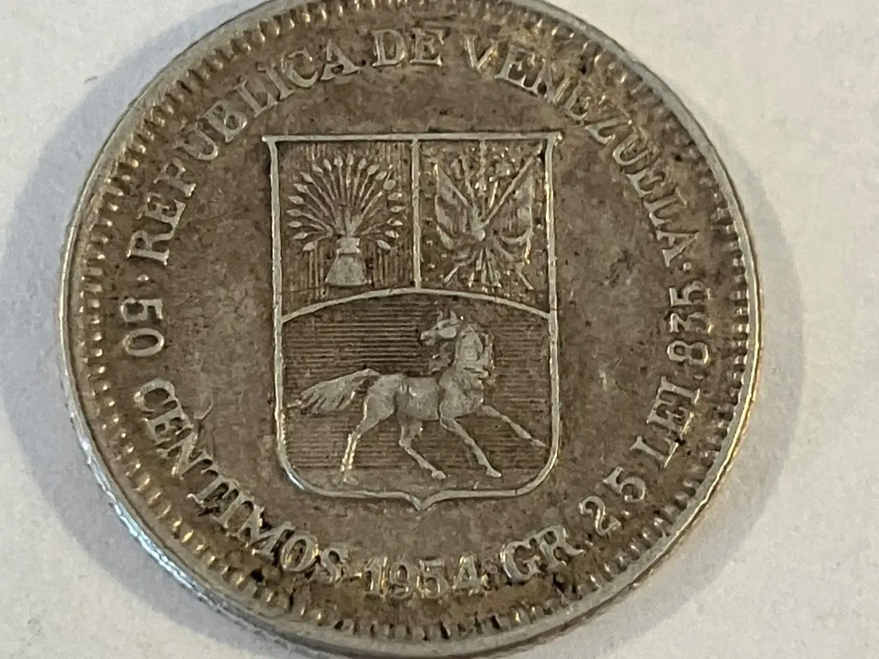 Billede 1 - 50 Centimos Venezuela 1954