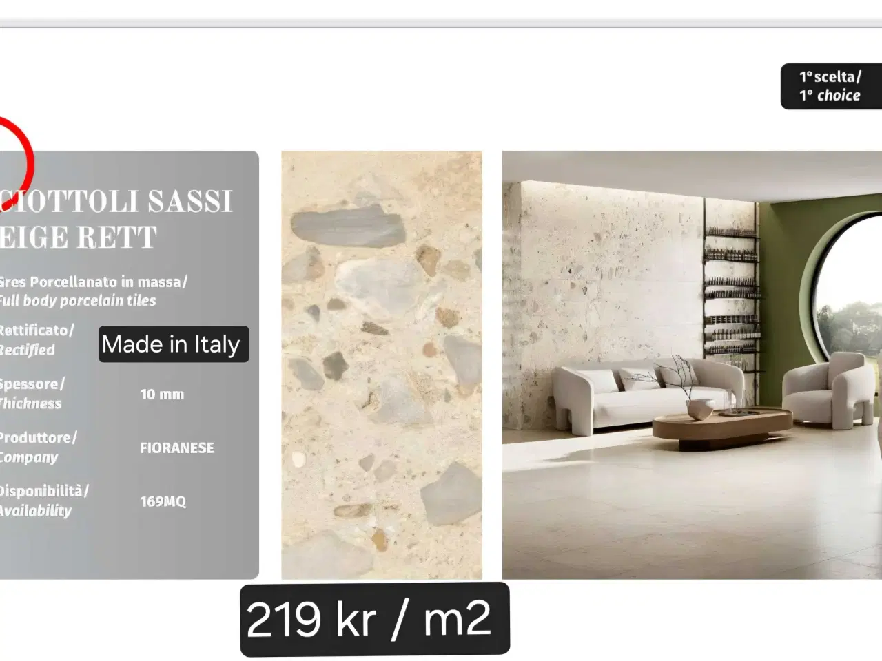 Billede 1 - Fliser/ klinker fra Italien 