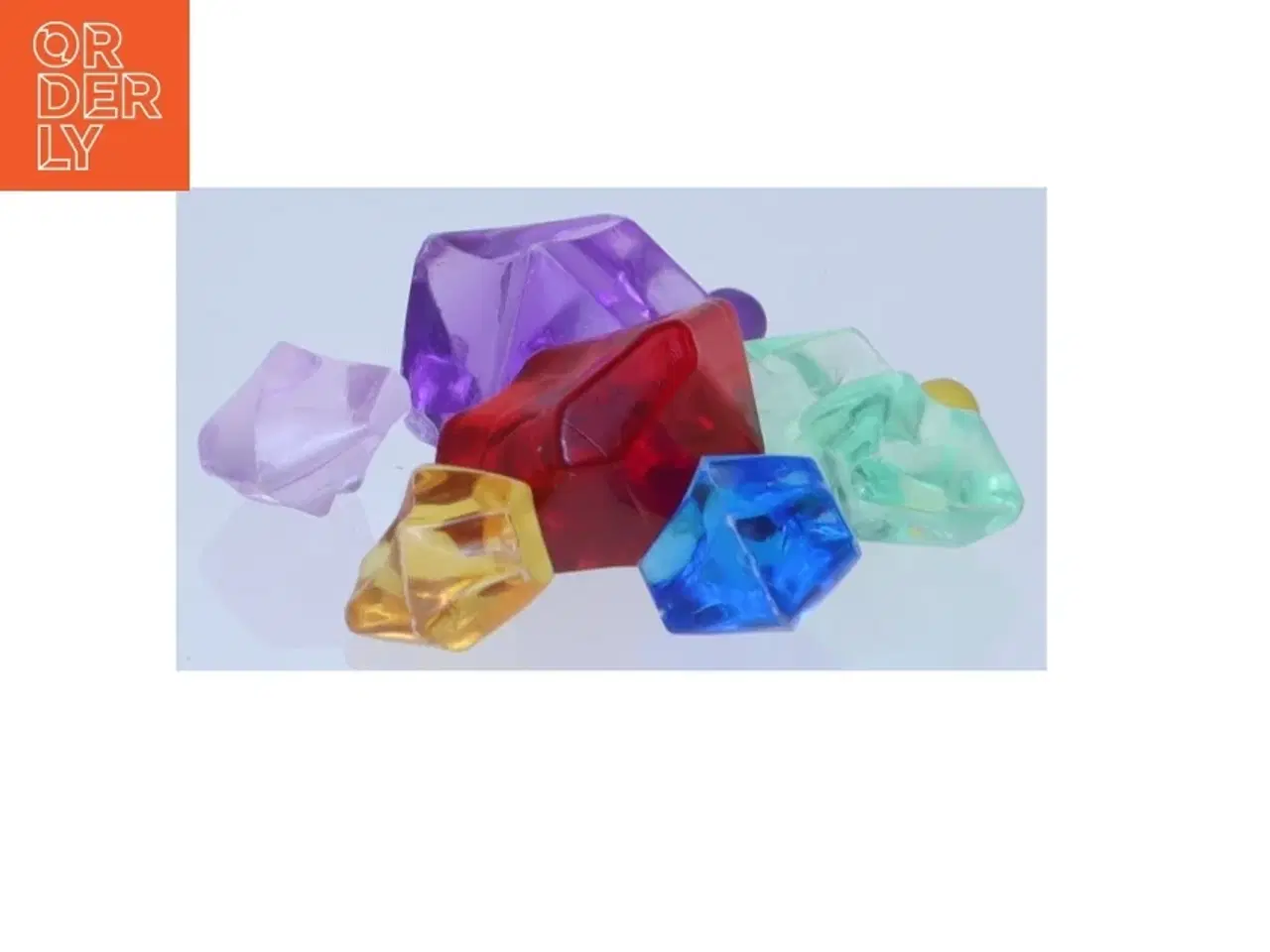 Billede 1 - Farverige plastperler (str. 2 cm)