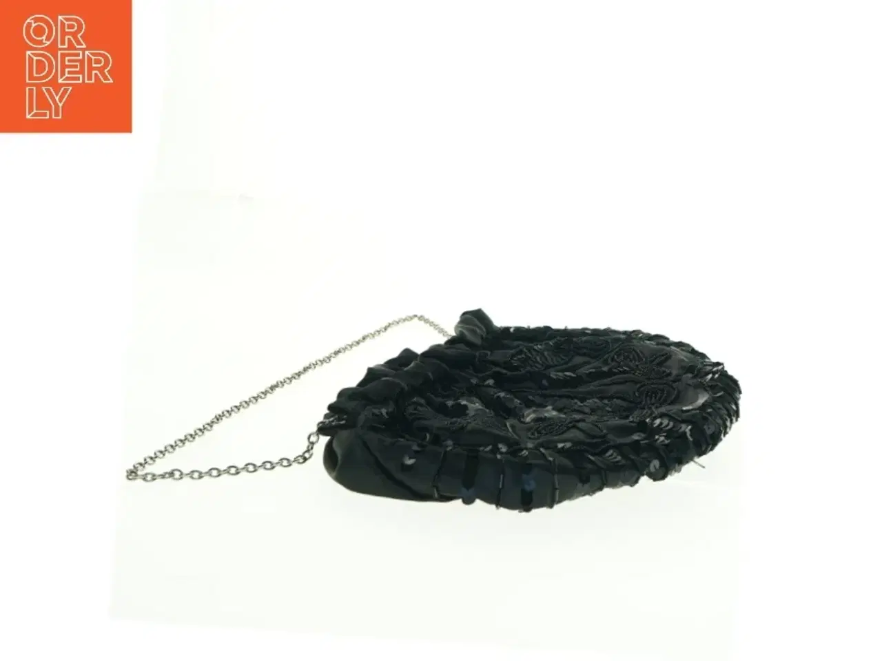 Billede 1 - Sort aftentaske med pailletter (str. 27 x 20 cm)