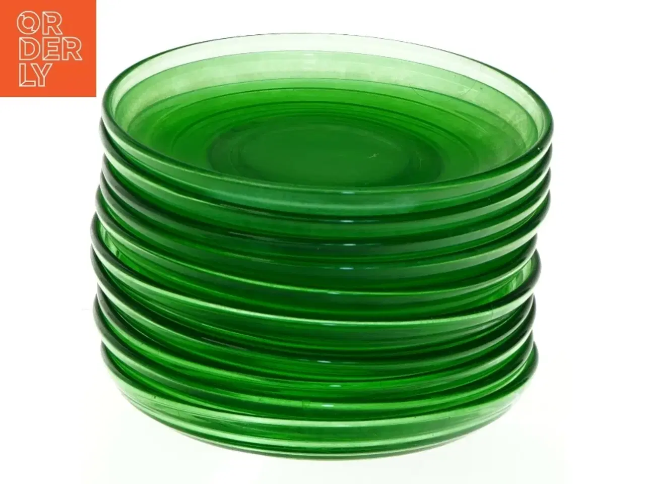 Billede 1 - Grønne broksø glas tallerkener (str. Ø 15 cm)