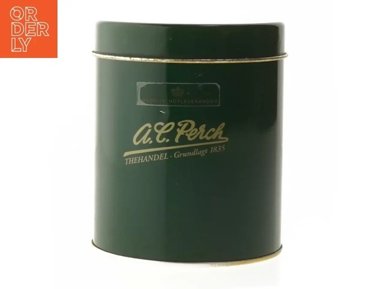 Billede 1 - A.C. Perch tehåndel dåse fra A.C. Perch (str. Ø 11 cm længde 13 cm)