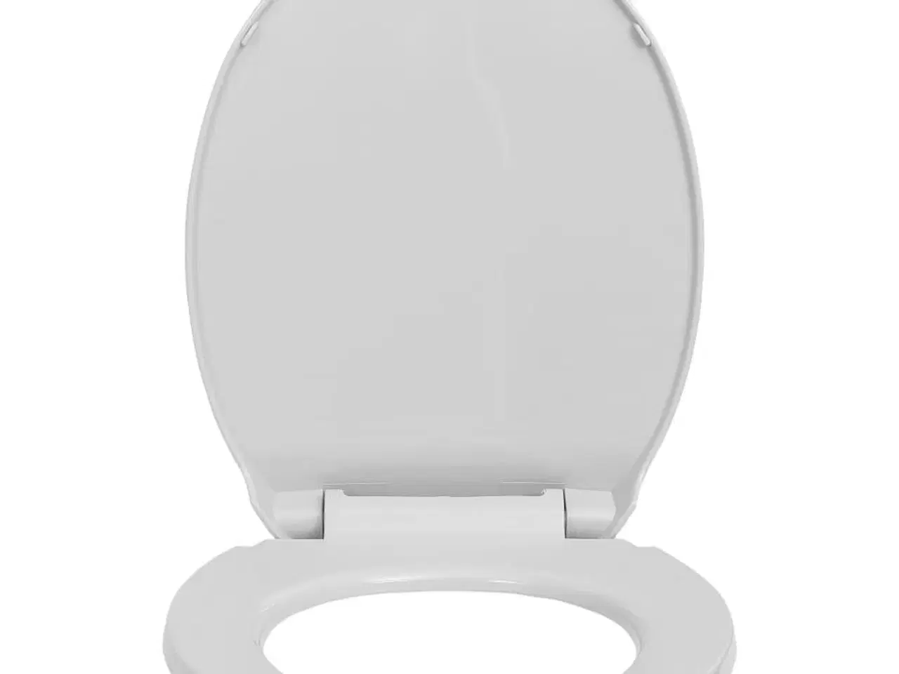 Billede 3 - Toiletsæde med soft close og quick release-funktion oval lysegrå