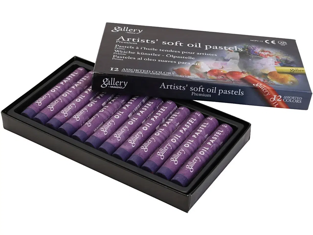 Billede 1 - Gallery Oliepastel Lilla - 12 stk. i høj kvalitet