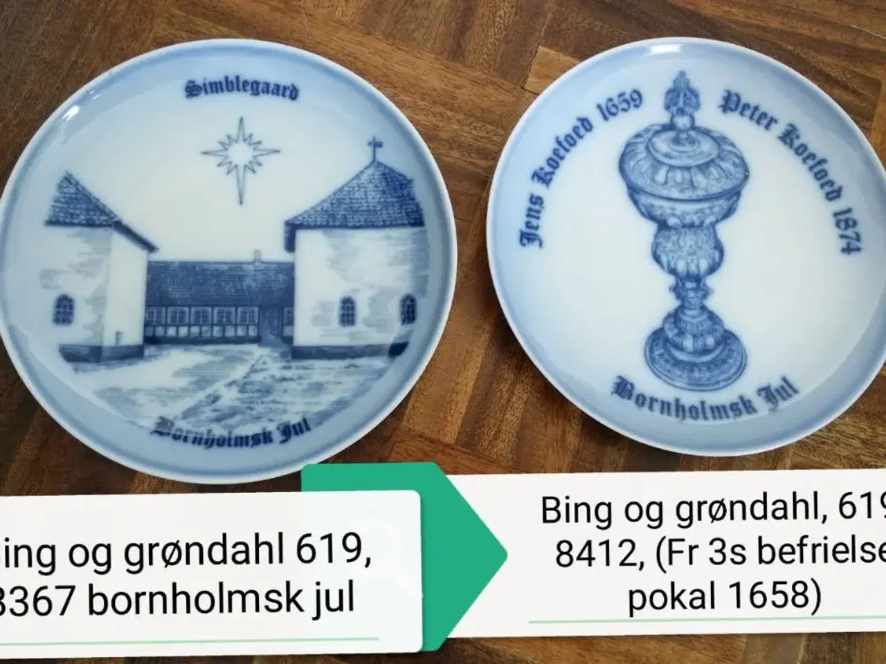Billede 1 - Bing og grøndahl bornholmsk juleplatter