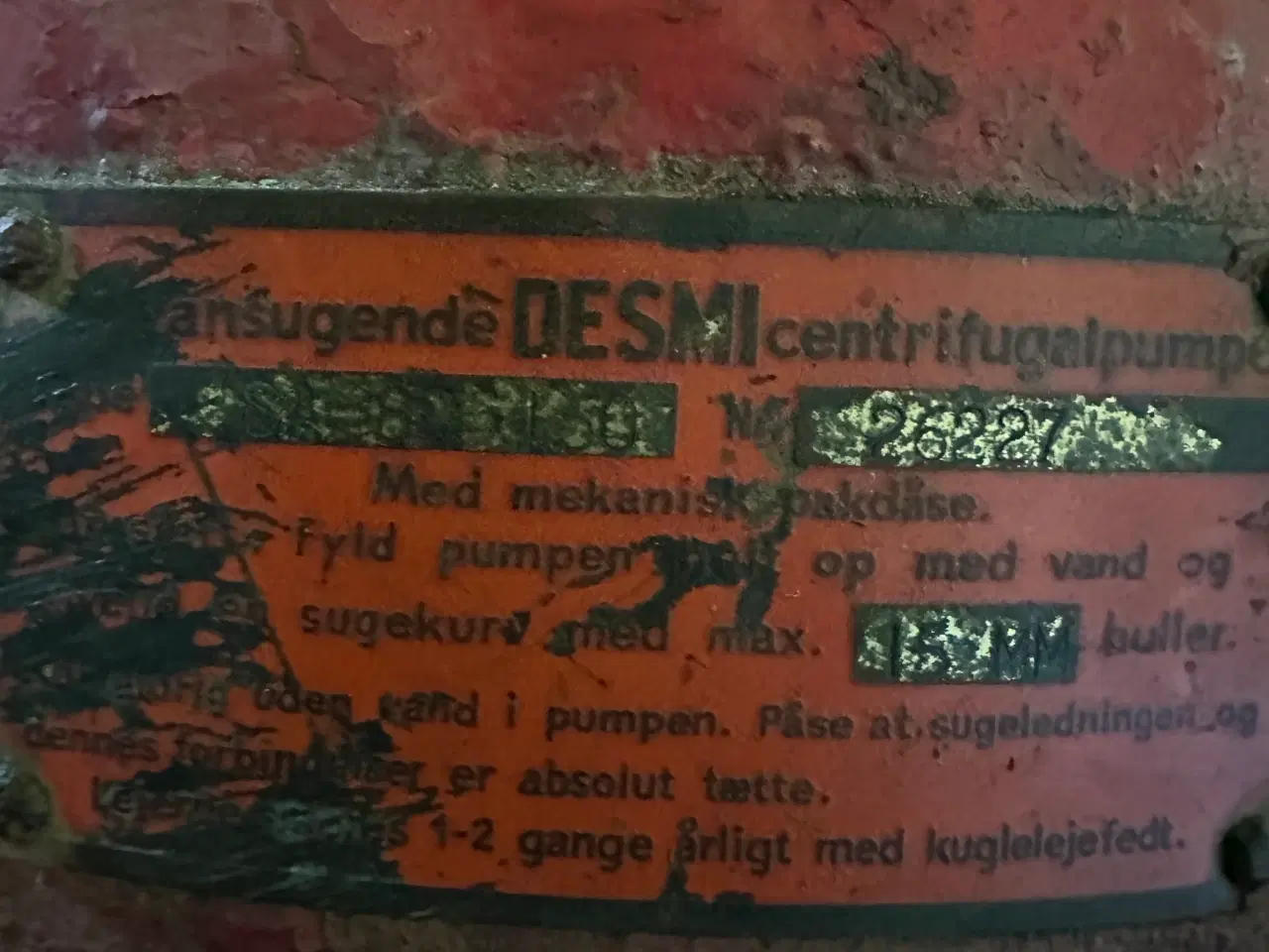 Billede 1 - Centrifugalpumpe sælges. Ældre årgang 