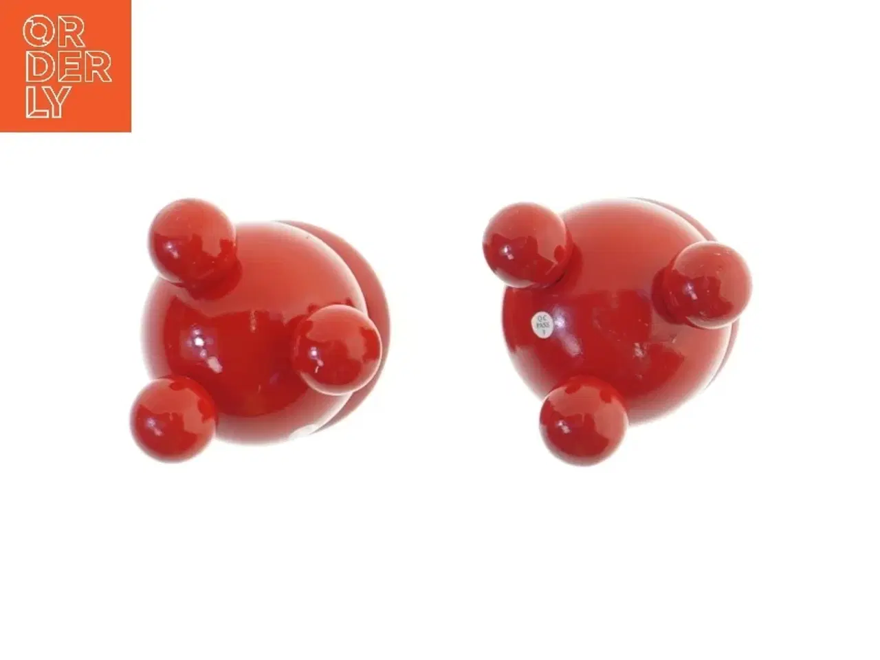 Billede 2 - Rødt sæt lysestager (str. 10 cm)