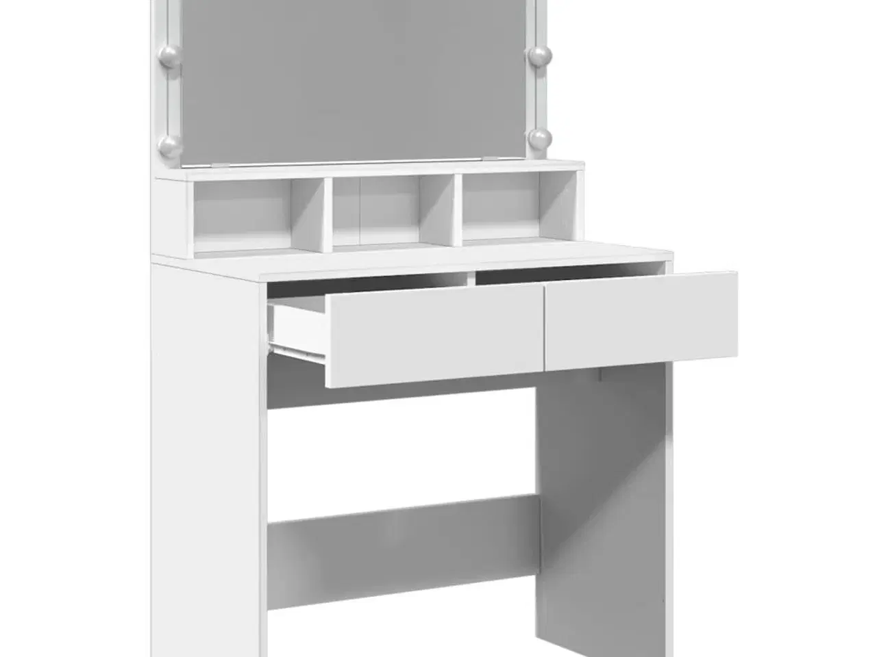 Billede 9 - Makeupbord med LED-lys 80x41x134,5 cm hvid