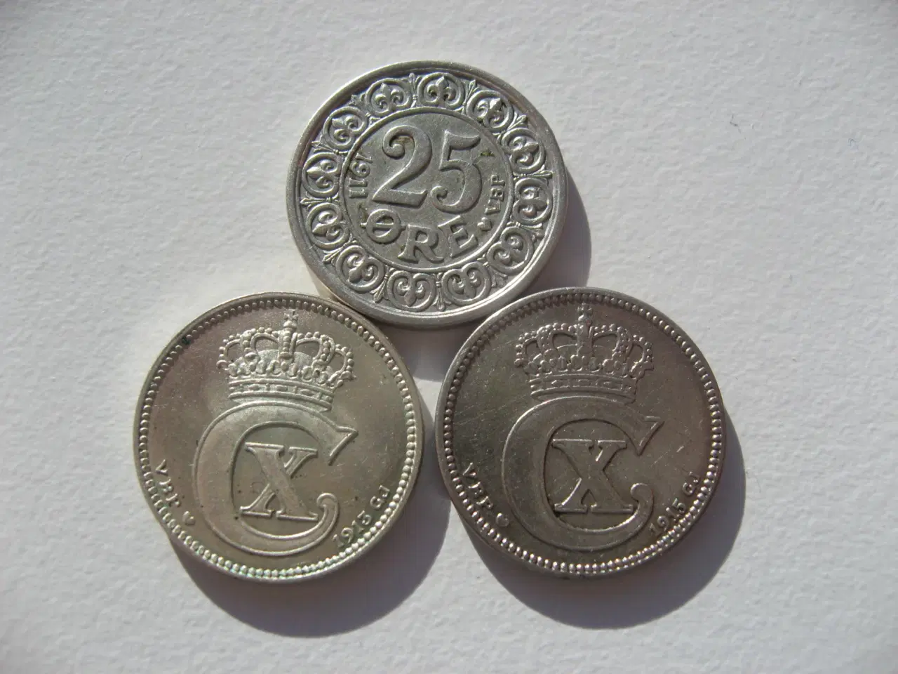 Billede 1 - Særdeles Flotte sølv 25 ører 1911,13,15. 