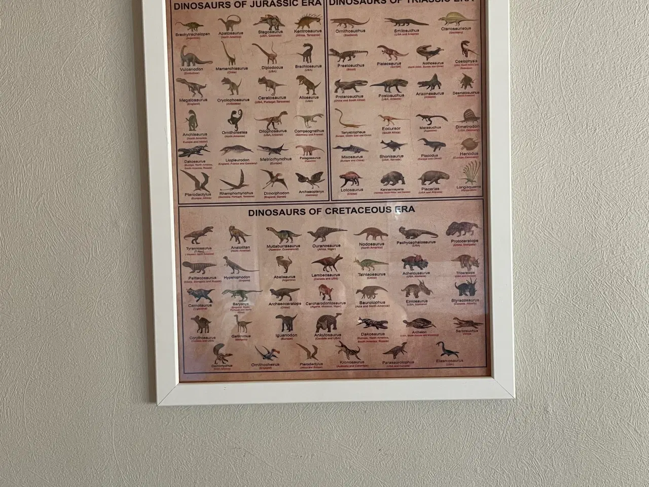 Billede 1 - Dinosaur plakat indrammet