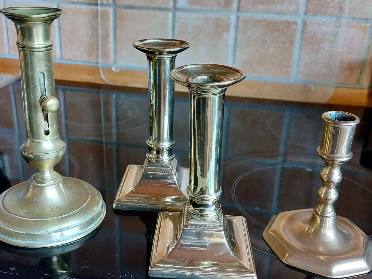 Billede 1 - ANTIKKE 17 / 1800 TALS LYSESTAGER - (samlet pris) 