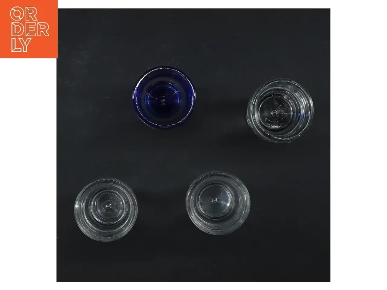 Billede 2 - 4 Mundblæste  likør/snaps farvede glas fra Sagaform (str. 4 stk Ø 4,5 cm længde 13 cm)