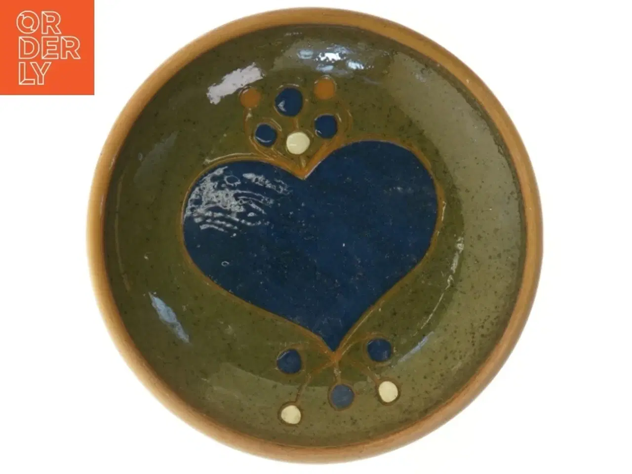 Billede 1 - Keramisk tallerken med hjerte (str. Ø 25 cm)