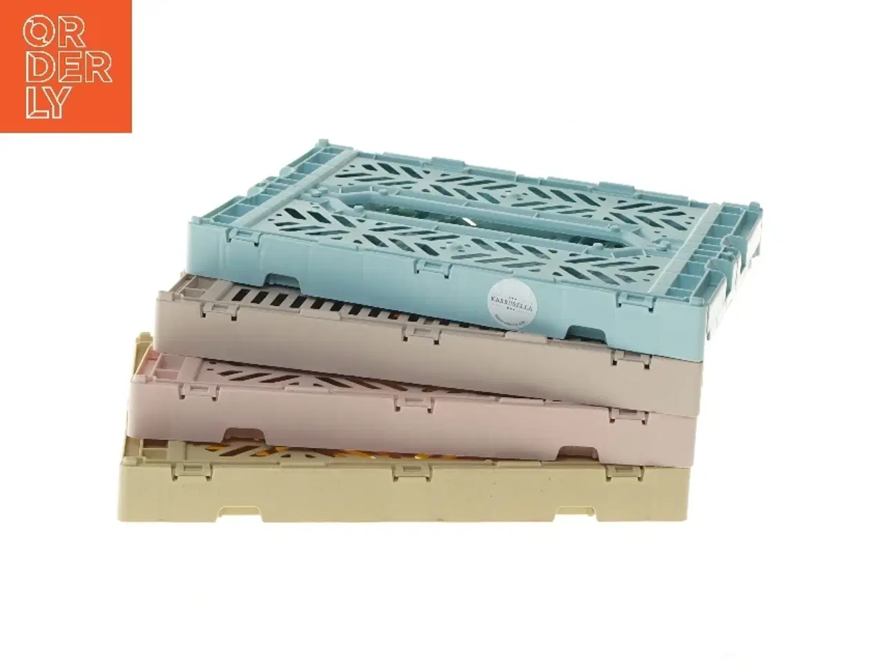 Billede 4 - Foldbare plastkasser, 4 styk fra Karusella (str. 4 styk, 26,5x17 cm)