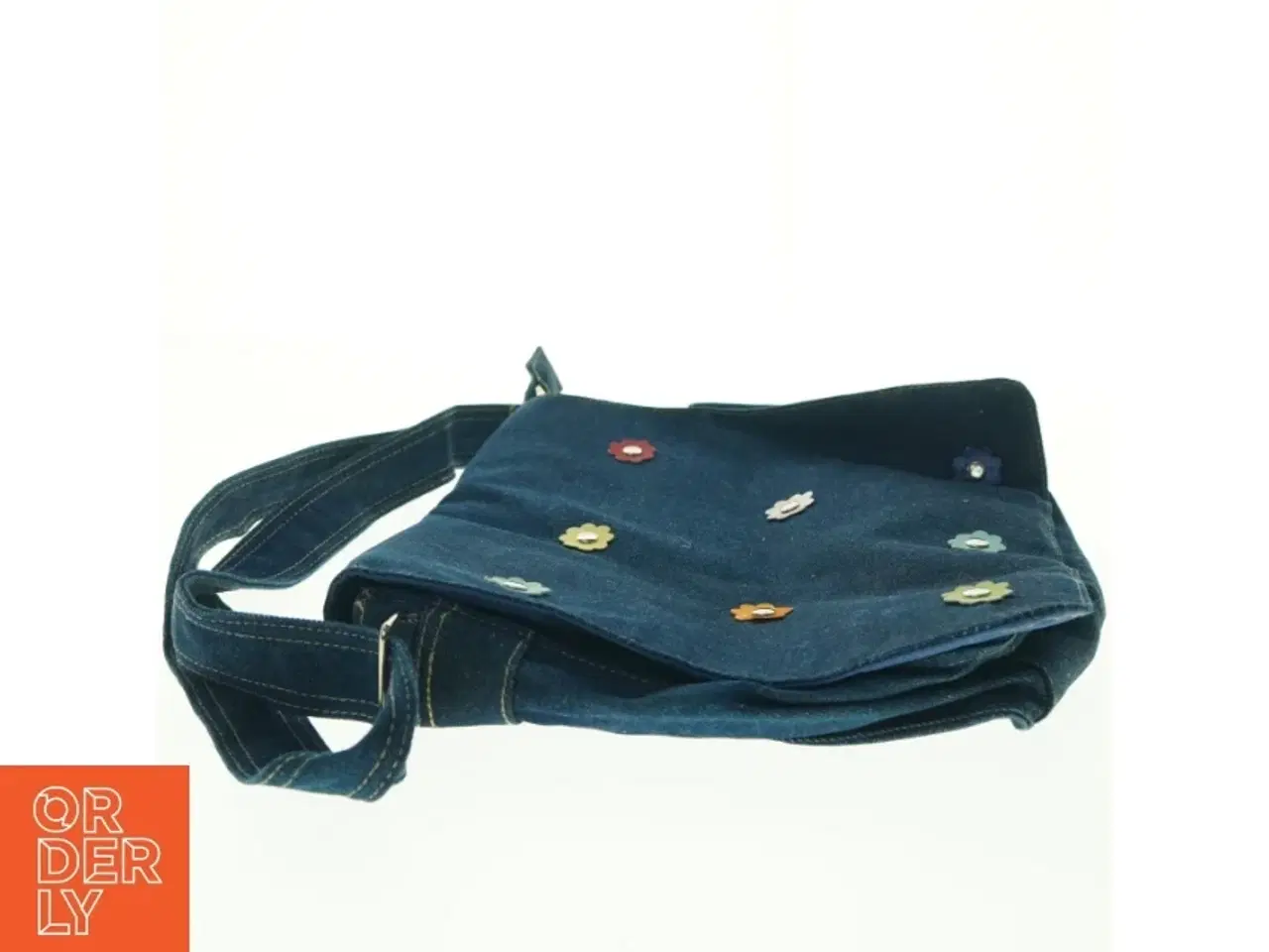 Billede 2 - Denim skuldertaske (str. 35 x 28 x 10 cm)