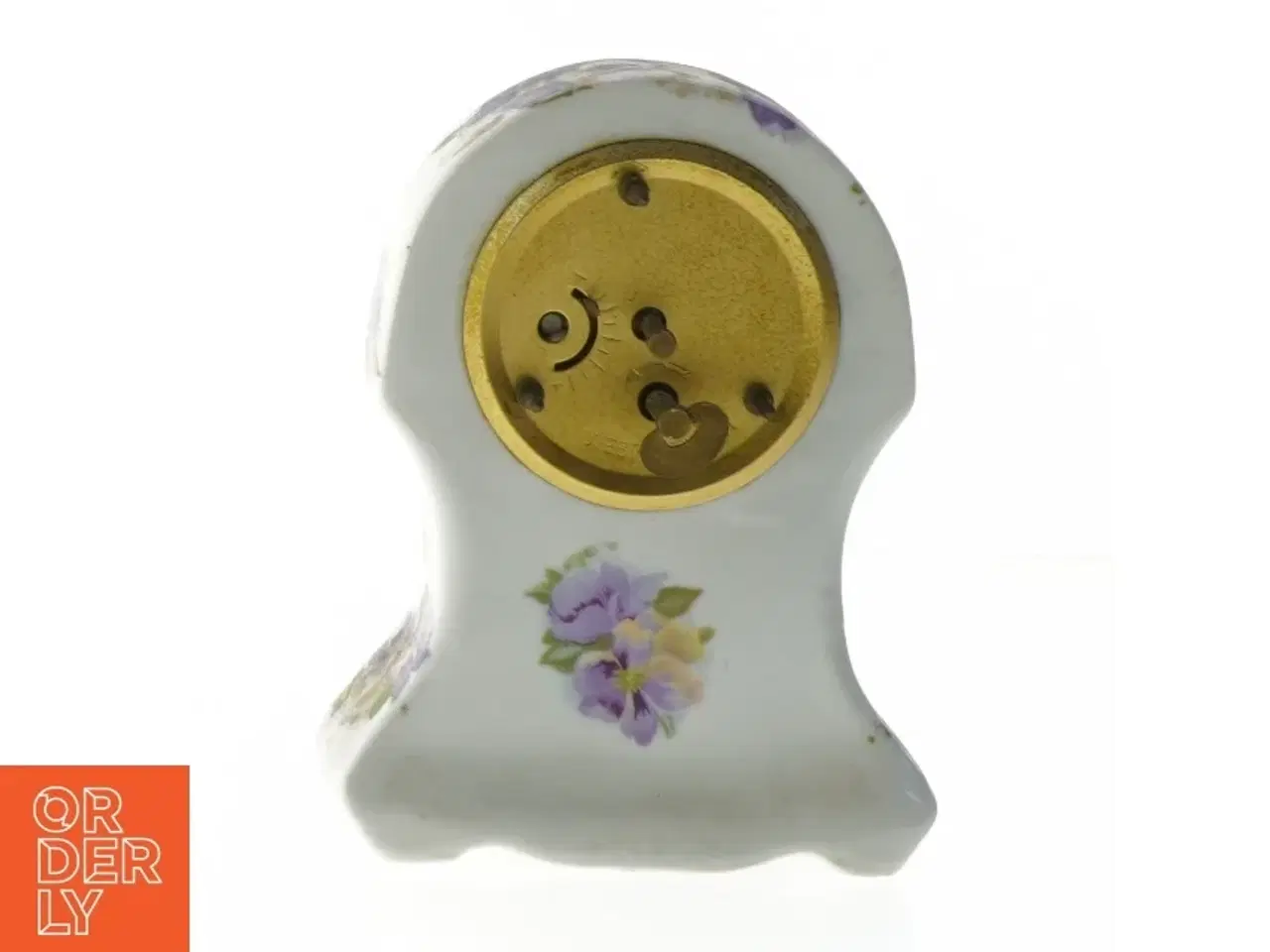 Billede 3 - Vintage ur med blomsterdesign (str. 14,5 cm)