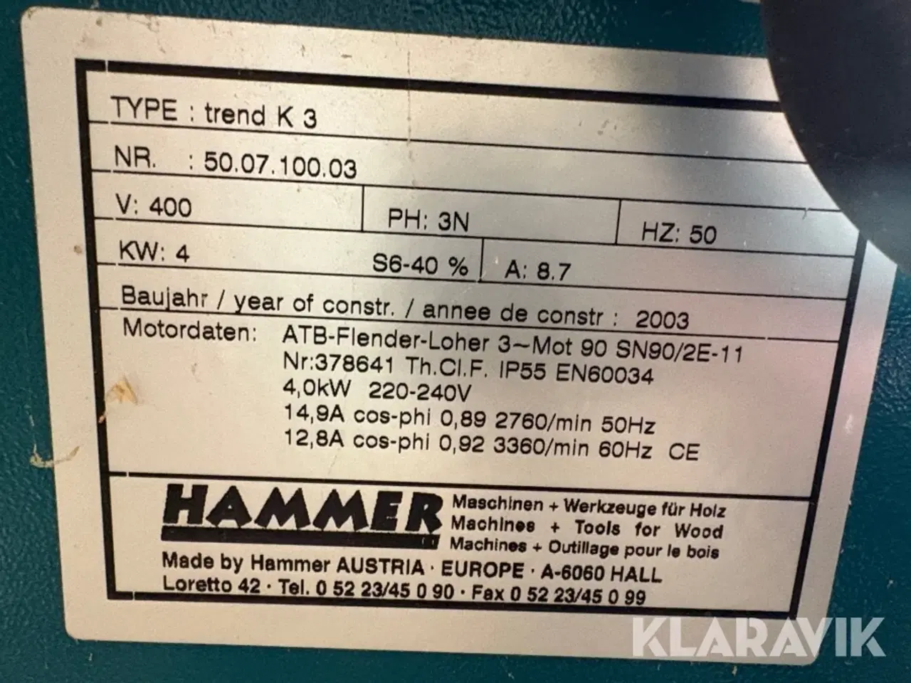 Billede 5 - Rundsav Felder Hammer trend K 3