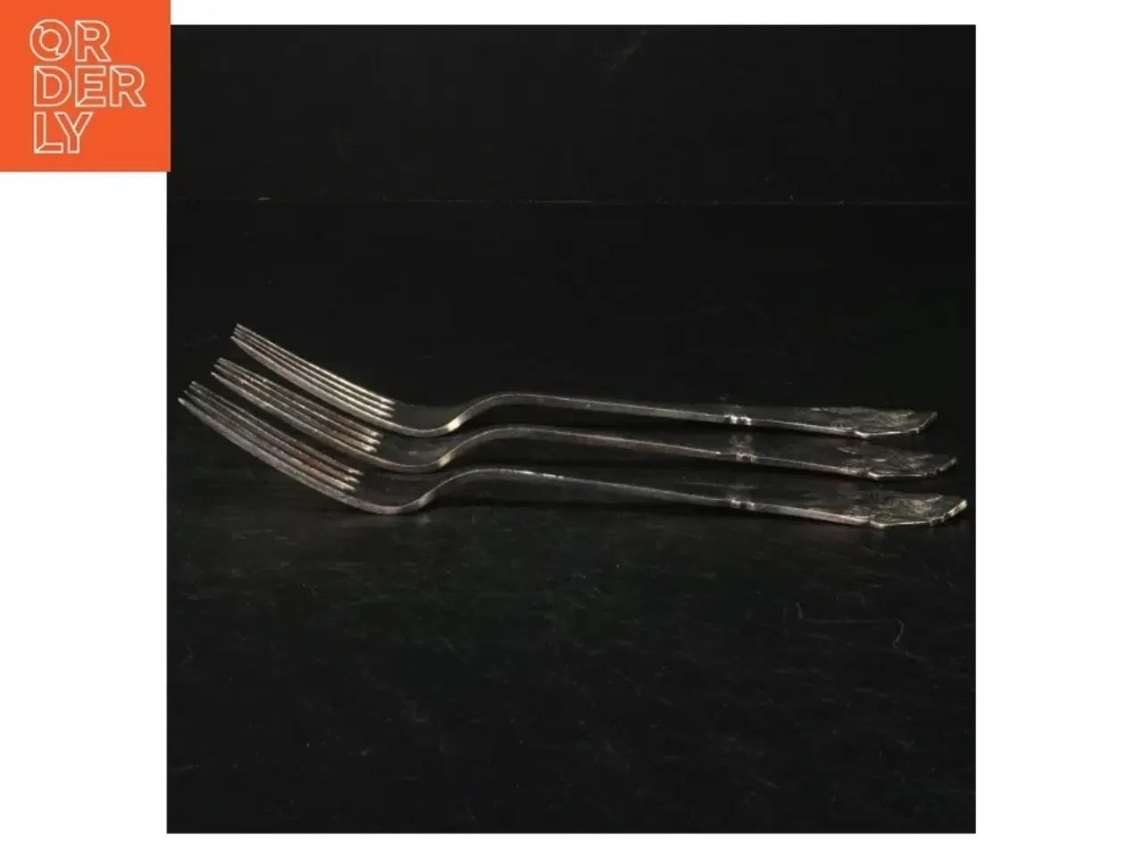 Billede 3 - Sæt af sølvfarvede gafler (str. Længde. 20 cm)