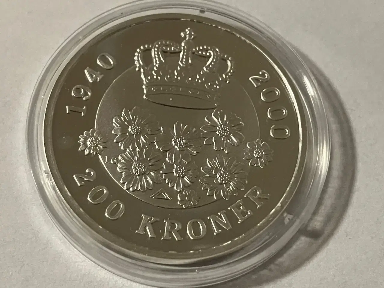 Billede 1 - 200 Kroner Dronning Margrethes 60 års fødselsdag 2000 sølvmønt