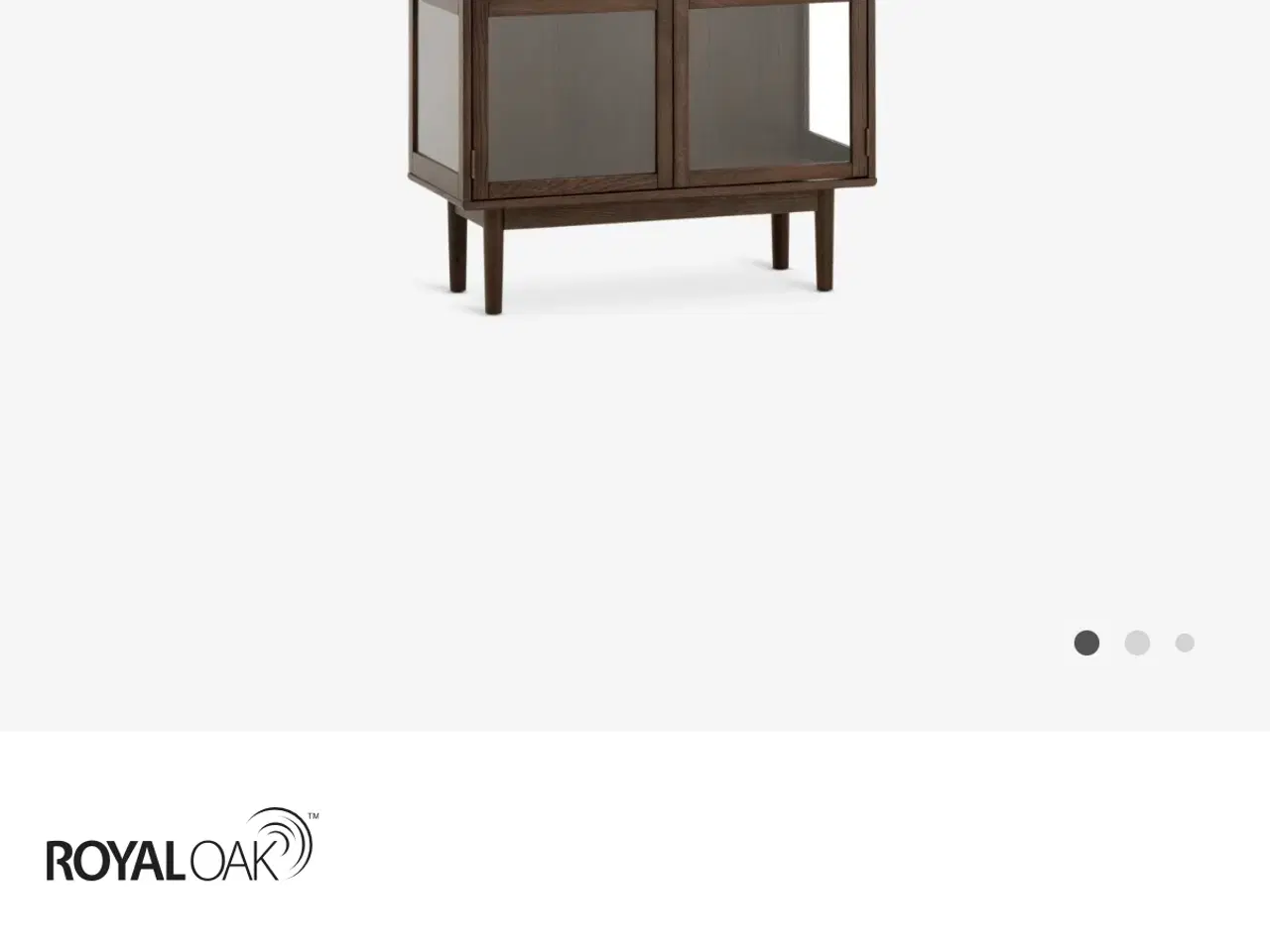 Billede 1 - Vitrineskab i mørk eg