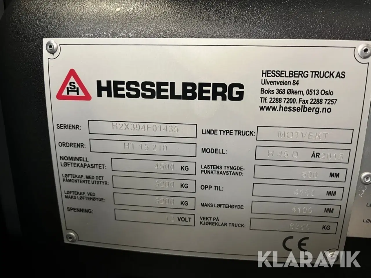 Billede 6 - Dieseltruck Linde H45D - EVO - 4500kg