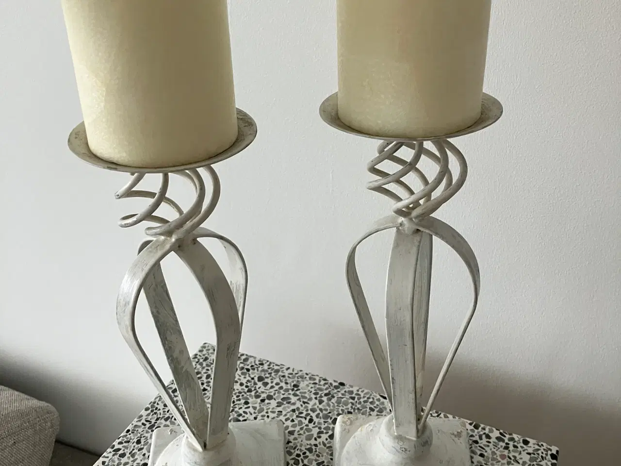 Billede 1 - Høje lysestager til bloklys