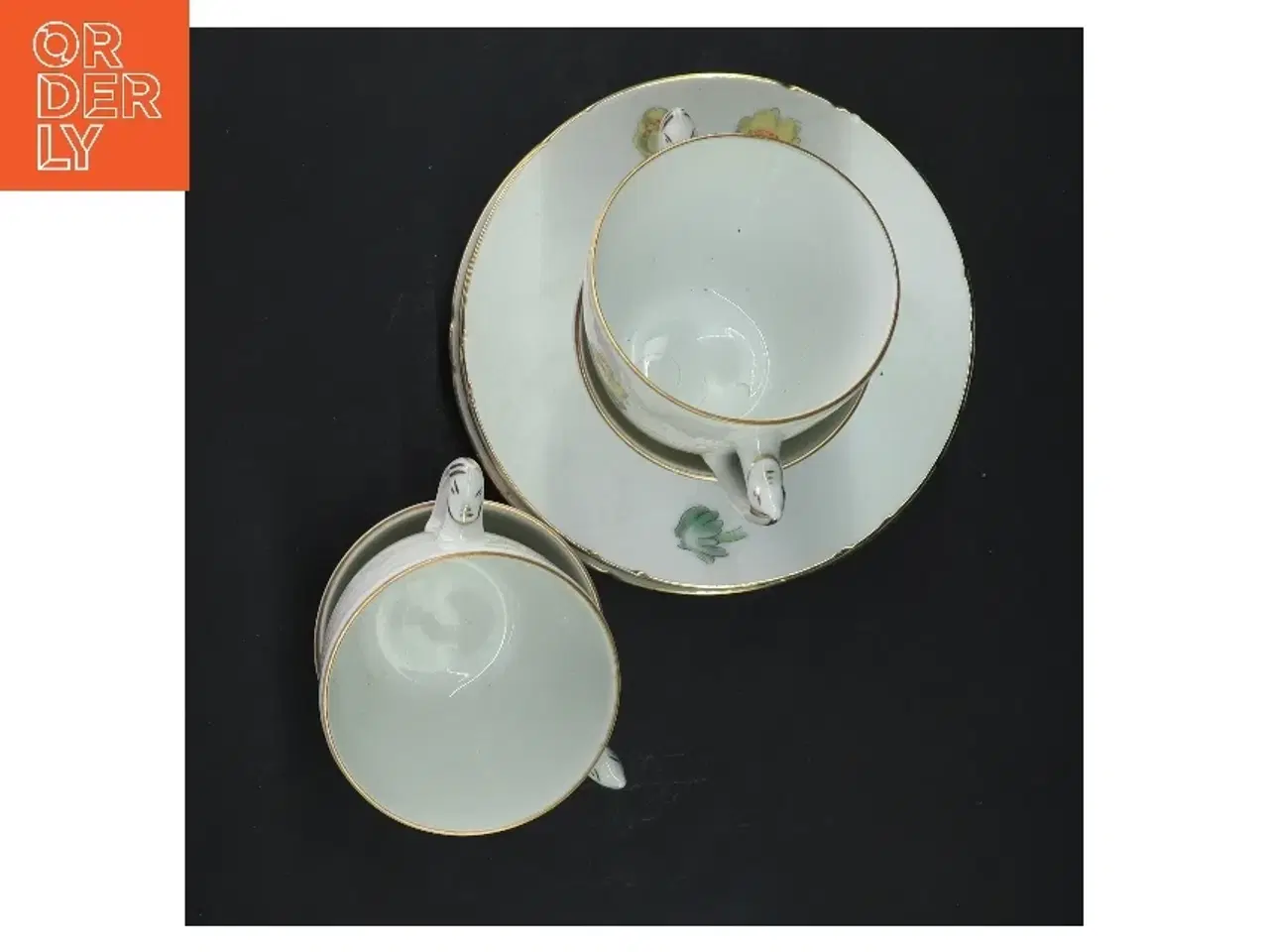 Billede 3 - Erantis, 4 par kaffekopper med underkopper og underkopper sæt fra B&G (str. Ø 14 cm)