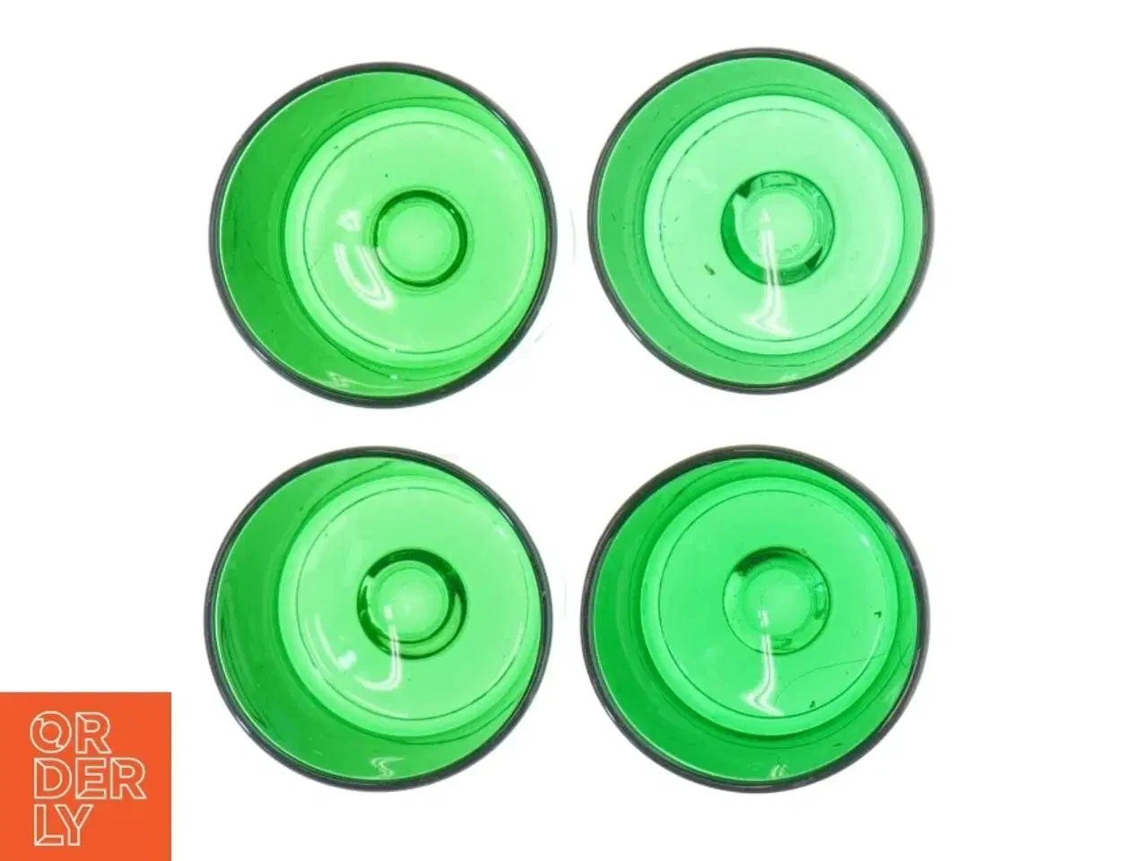 Billede 3 - Grønne glas på fod (str. H 9,5 cm, ø 5 cm)