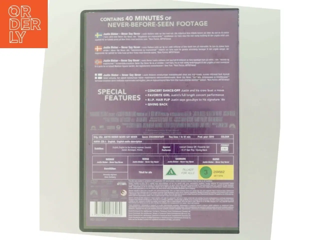 Billede 3 - Justin Bieber Never say never med Justin Bieber (DVD)