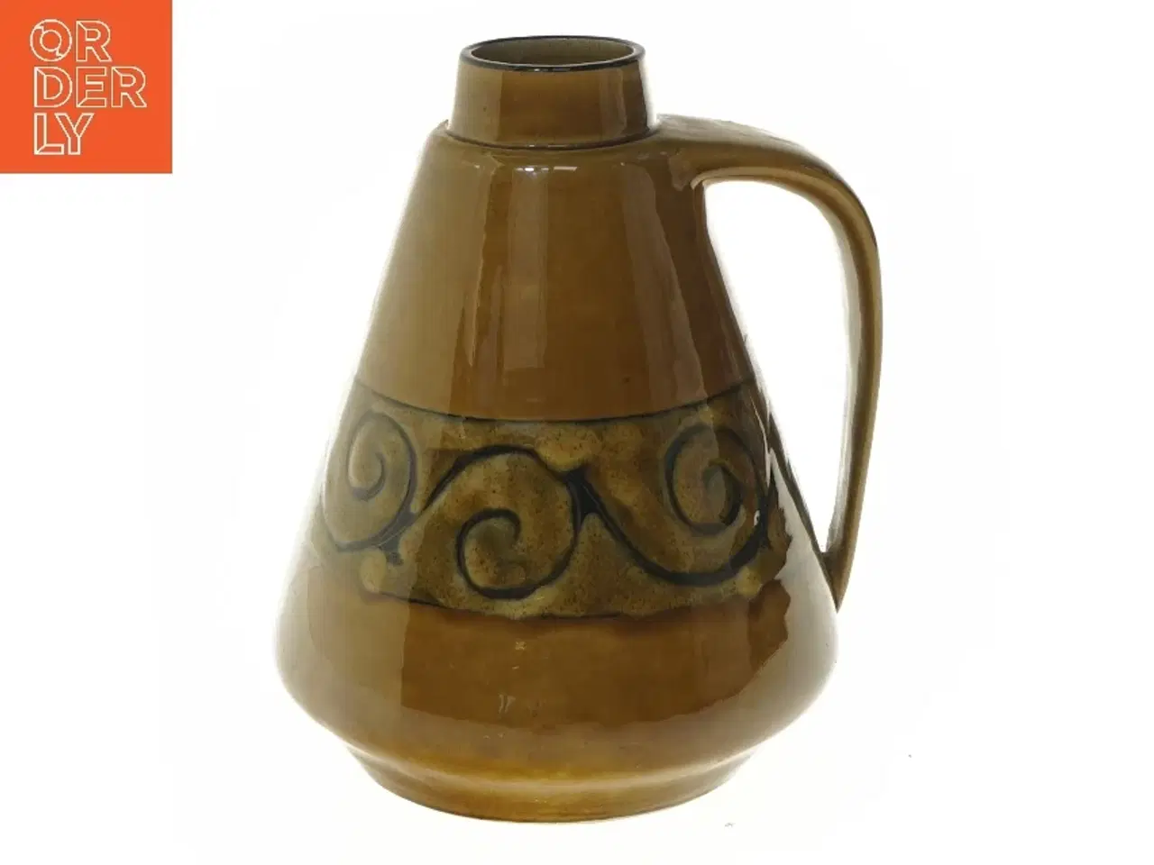 Billede 1 - Keramikvase med håndtag (str. 20x16 cm)