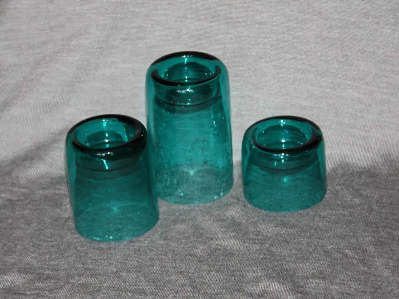 Billede 2 - 3 fine glas lysestager sælges