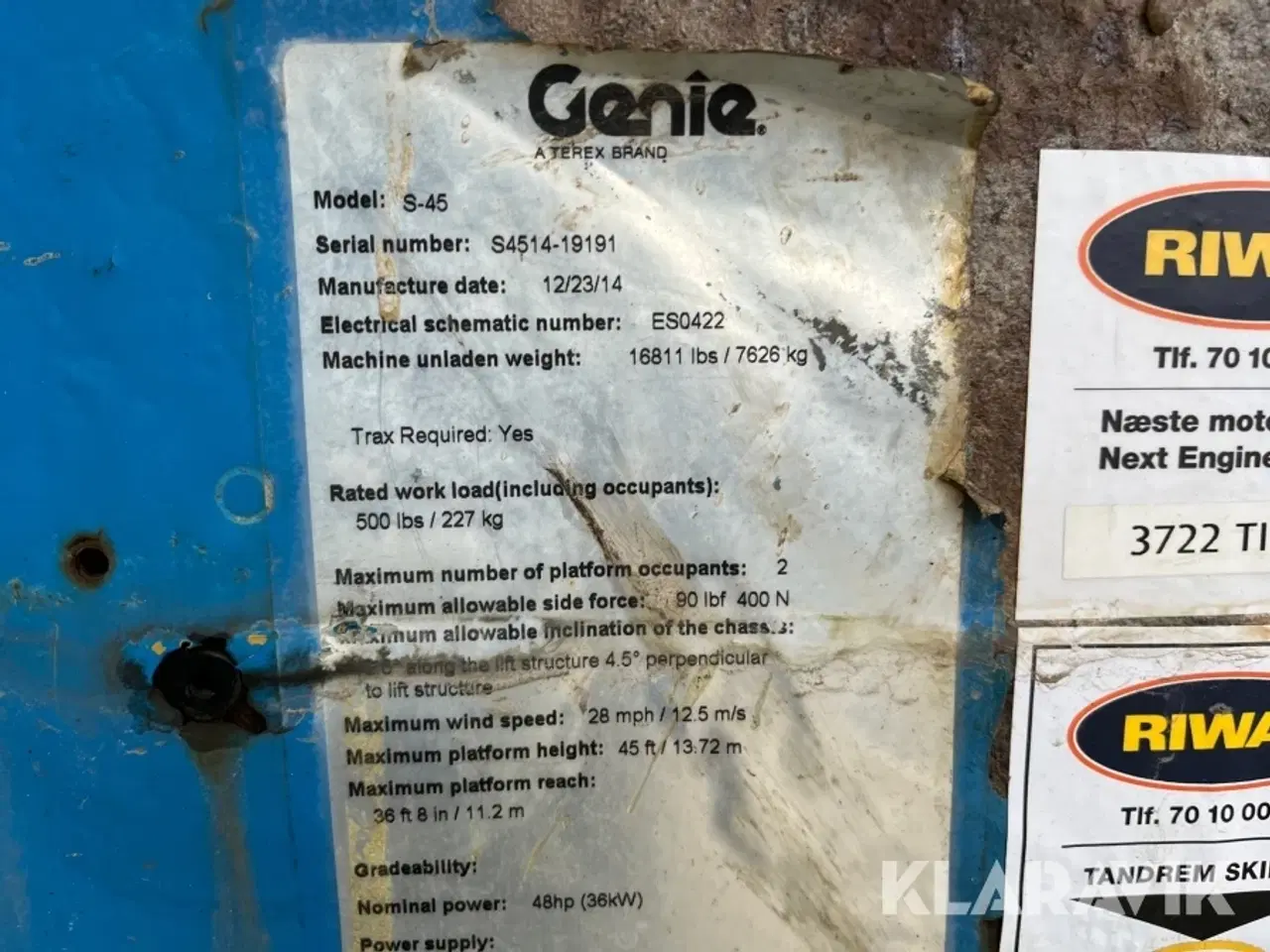 Billede 5 - Bælte Bomlift Genie S-45 Trax