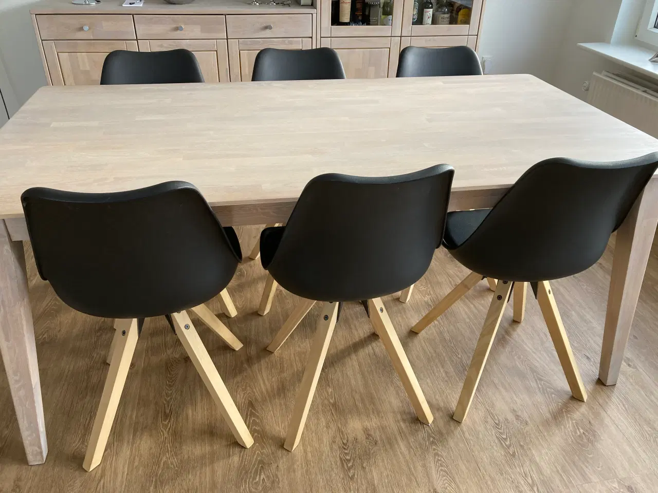 Billede 4 - Flot Stockholm spisebord hvidolieret massiv egetræ