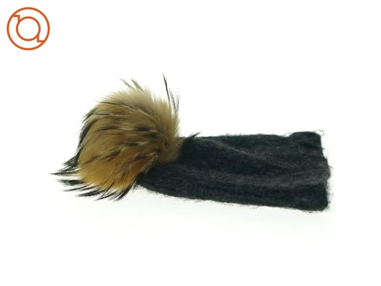 Billede 2 - Sort hue med pelskvast (str. 26 x 20 cm)