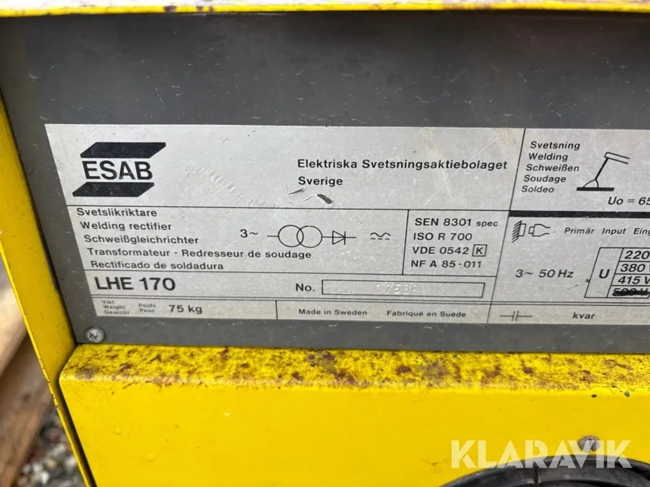 Billede 8 - Svejsemaskine lot ESAB LAX320 LEH170