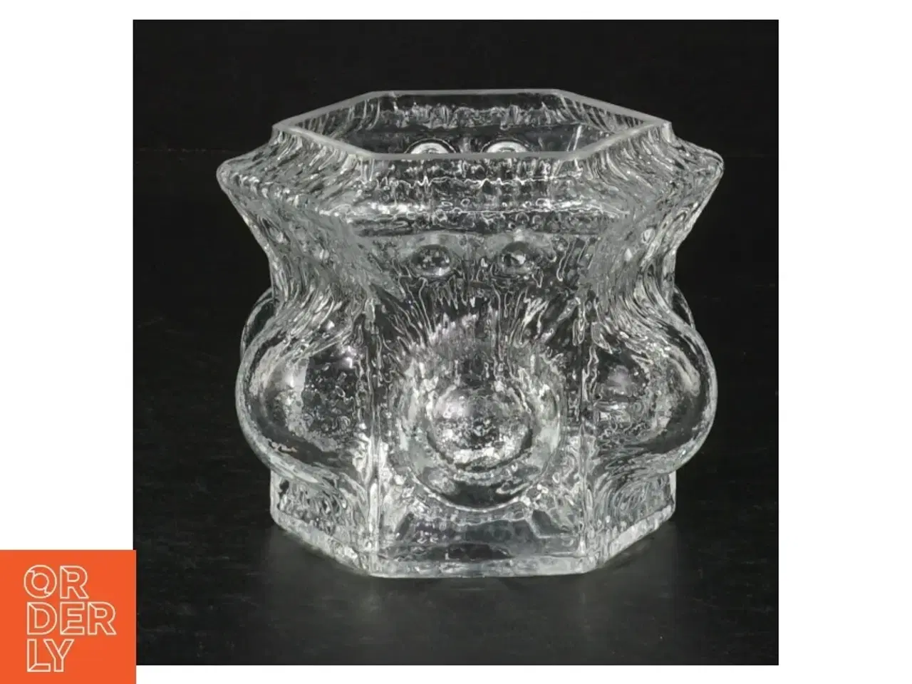 Billede 1 - Glas bæger/vase (str. H. 8 cm. ø. 10,5 cm)