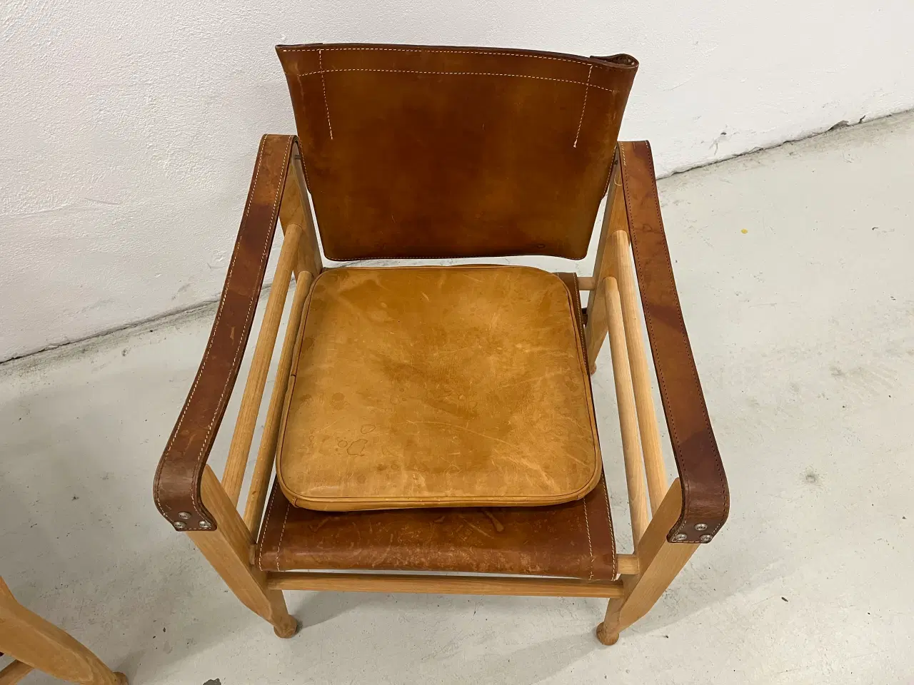 Billede 9 - Aage Bruun & Søn Safaristole med cognac kernelæder