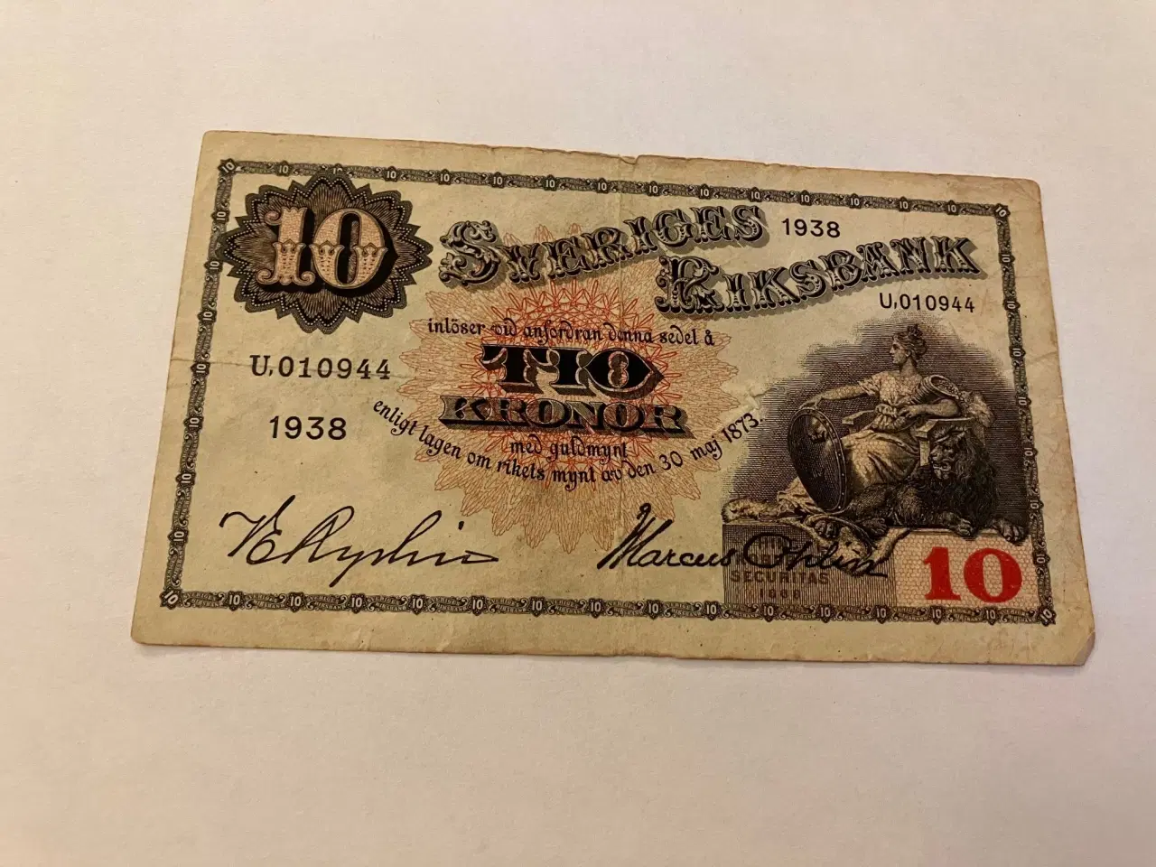 Billede 1 - 10 Kronor 1938 Sweden