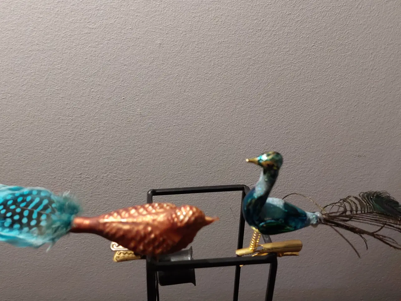 Billede 2 - Julepynt, Gamle Ældre fugle eller påfugl med fjer