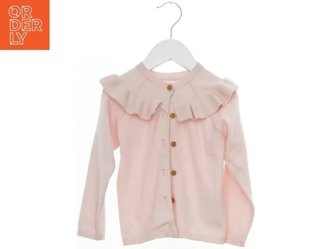 Billede 1 - Lyserød cardigan med flæsedetaljer fra M&S (str. 98)