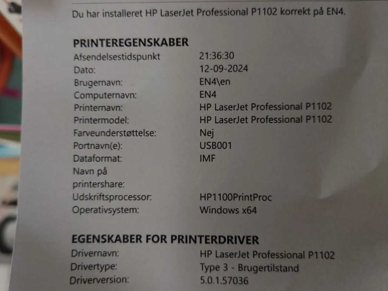 Billede 3 - HP LaserJet professional P1102 laserprinter 