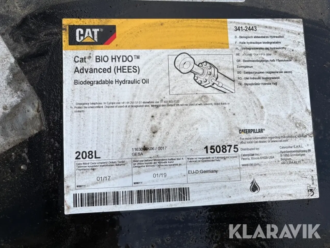 Billede 4 - Hydraulikolie CAT Bio Hydo 208 L