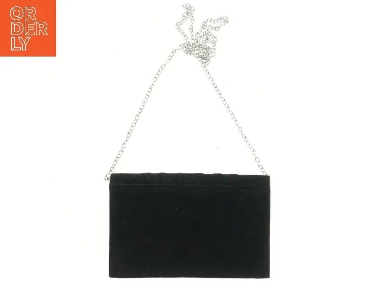 Billede 2 - Sort aftentaske med kæde (str. 21x13x5 cm)
