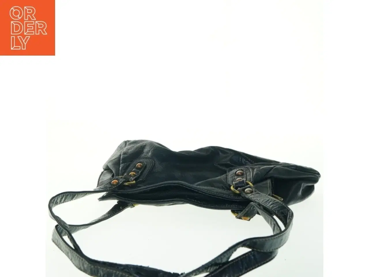 Billede 3 - Sort skuldertaske i læder (str. 37x23 cm)