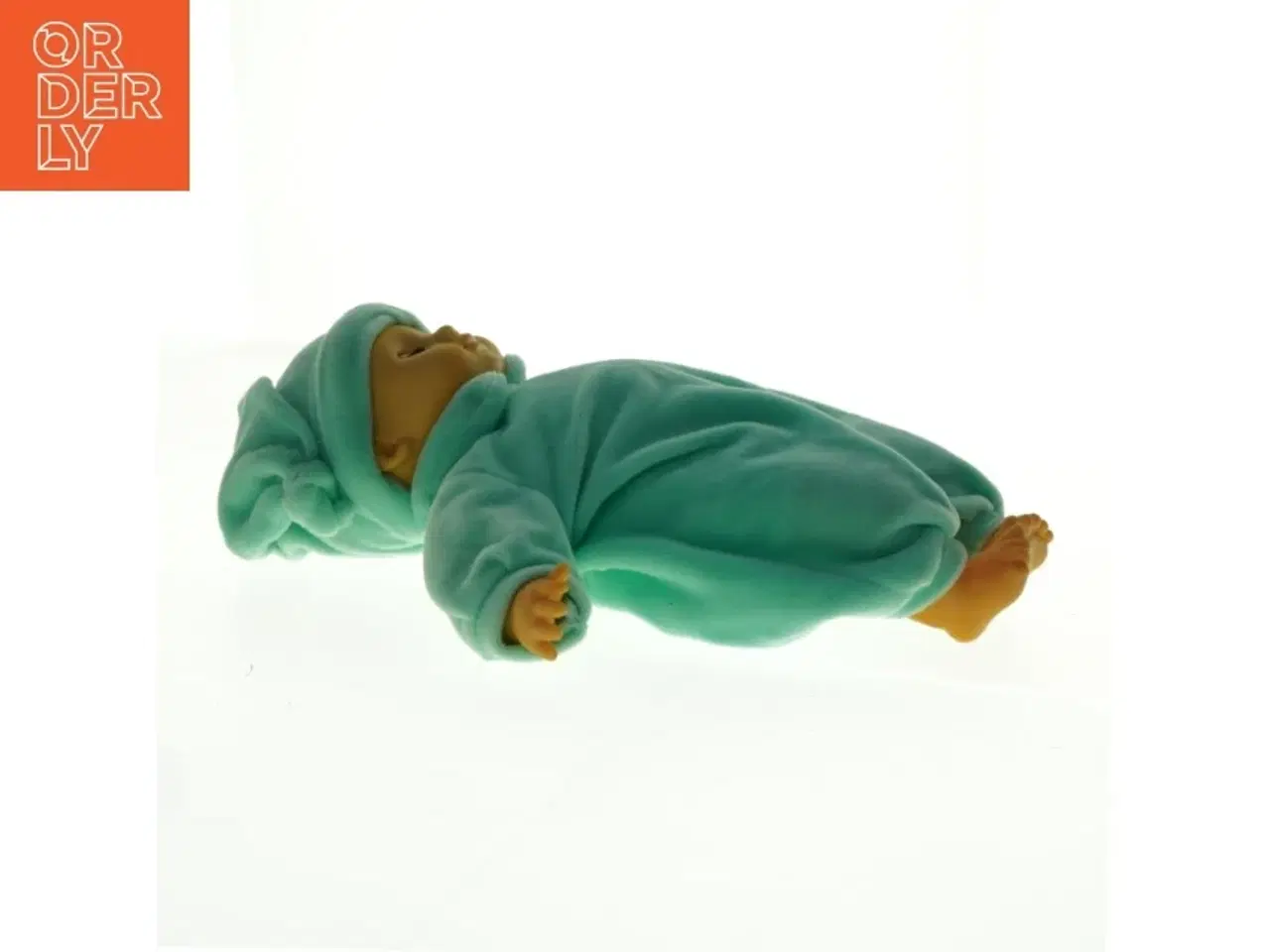 Billede 3 - Dukke i grøn sparkedragt fra My Baby Love (str. 36,5 x 18 cm)