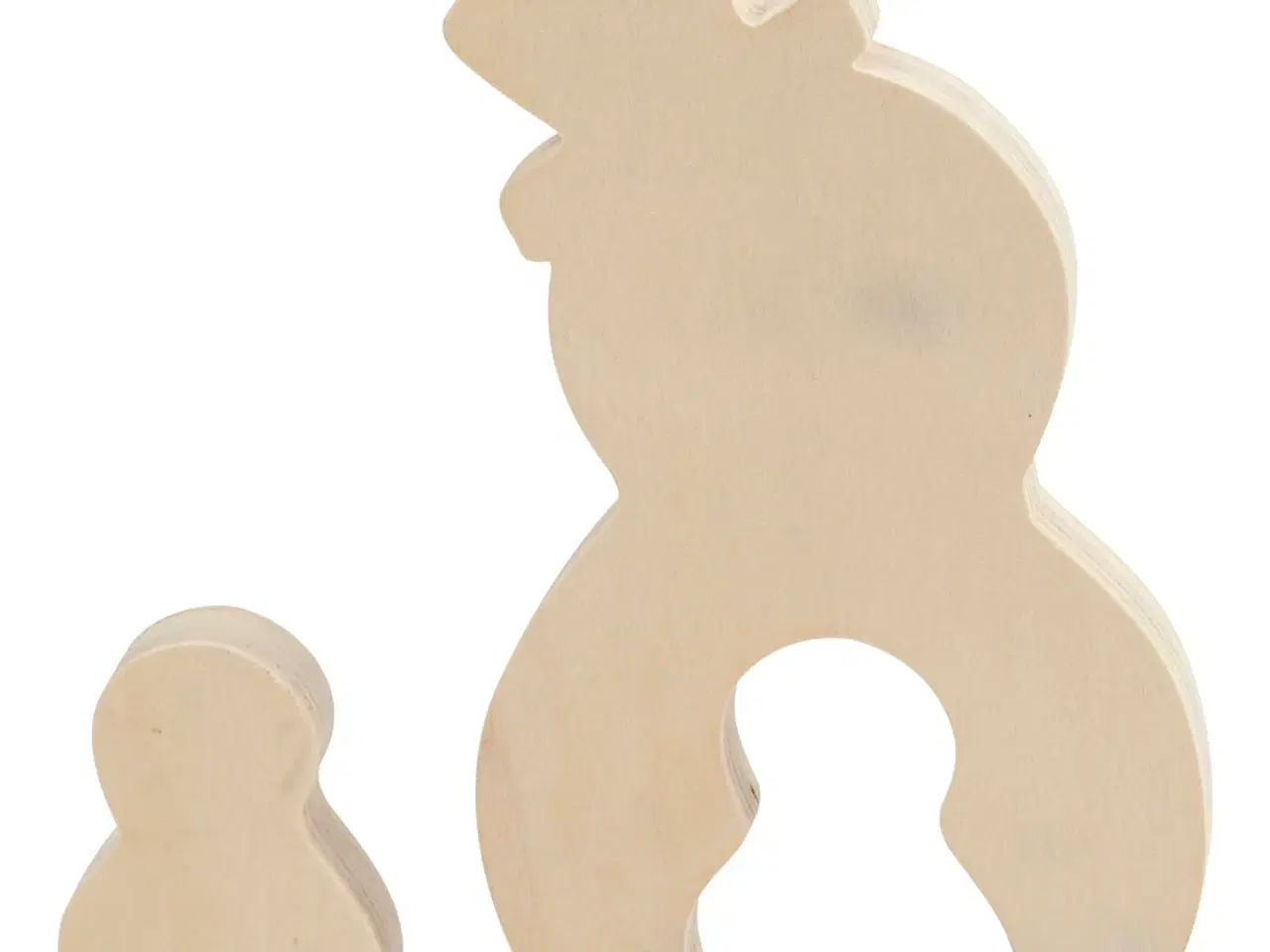 Billede 1 - 2i1 Snemand Figur i Træ - Hyggelig Dekoration