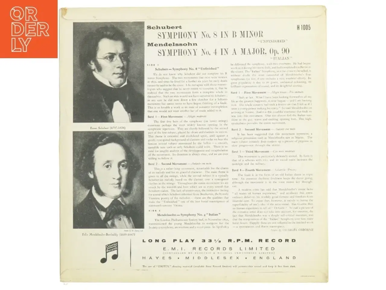 Billede 2 - Schubert & Mendelssohn Symfonier (LP)